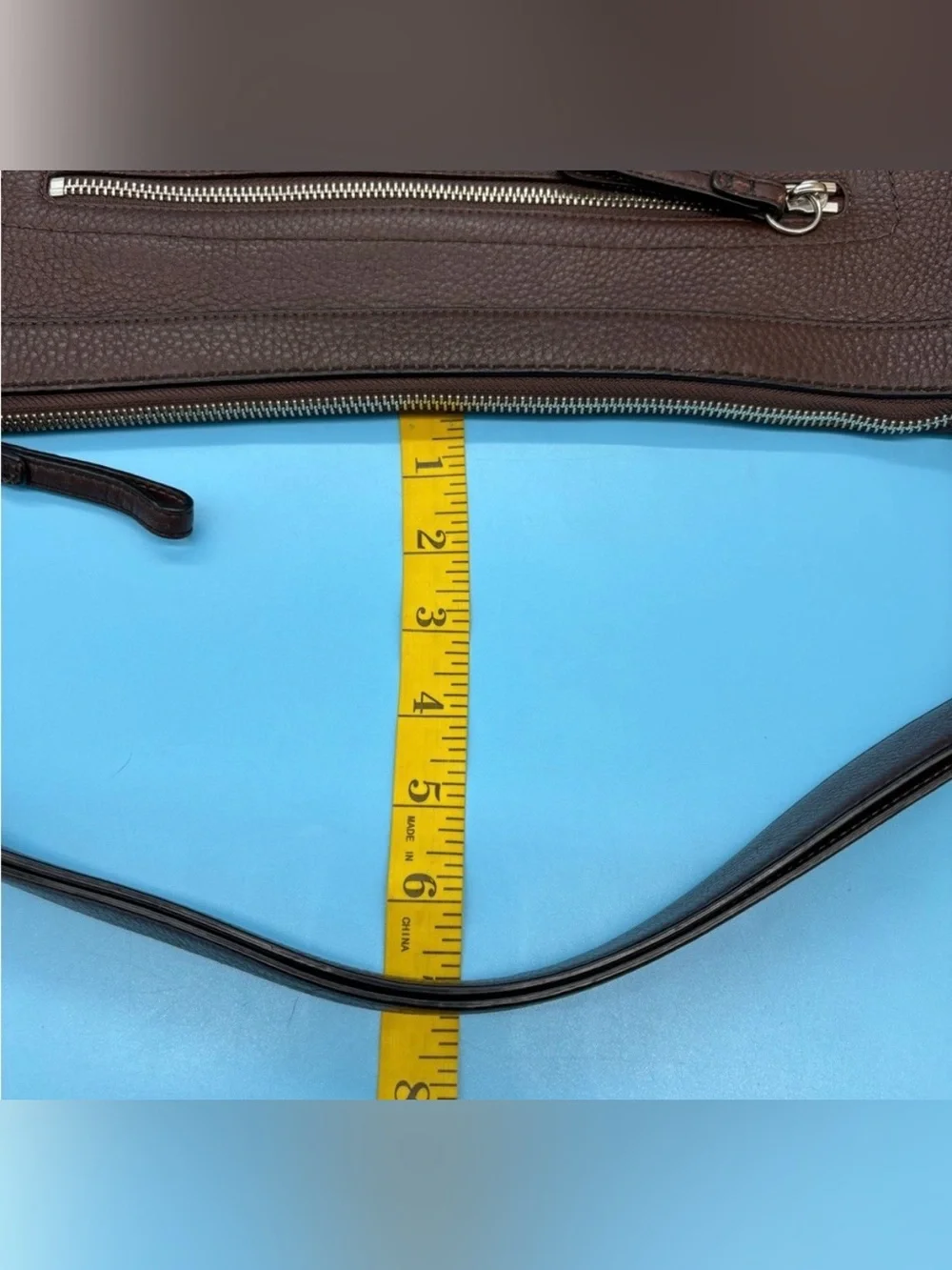 Coach Classic Brown Pebbled Leather Shoulder Hobo Bag